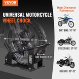 Motorcycle Chock, 816.5 kg Capacity Cradle Holder, Heavy-duty Steel Motorcycle Front V952-MTCLDKCSKDHS3J9BTV0
