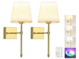 Battery Operated Wall Sconce, 5000mAh Rechargeable Dimmable RGB Wall Sconce Set of 2 with Remote, 3 V1171-CB-WL-CU-CCT-USB2