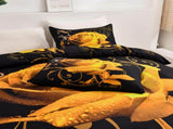 Gold Flower Arden Elegance Quilt / Doona / Duvet Cover set V745-AQ043998K3
