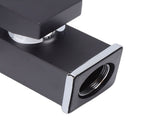 LED Bathroom Sink Faucet Black Waterfall Single Hole Handle Vanity Faucet with 2 Water Pipes V1294-YM0901-3112260003111