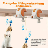 Interactive Cat Toys for Indoor Cats, Automatic Electric Feather Wand Toy,Rechargeable Kitten & V1370-AZ4-15855