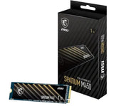 MSI SPATIUM M480 PRO PCIe 4.0 NVMe M.2 1TB SSD, 1GB DDR4, Sequential Read up to 7400MB/s, Sequential V1202-V2-HBM-SPATIUMM480PRO-1TB