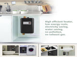 220V 3800W Mini Electric Tankless Instant Hot Water Heater Bathroom Kitchen Washing Black V1294-YM0722-JYA02273-02
