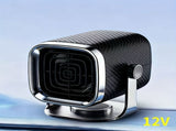 Portable Car Heater Defroster Dehumidifier with 360 Degree Base USB Connector Black, 12V V1188-MS-717-006