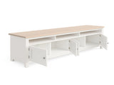 Noosa Entertainment Unit White and Oak 4 Doors and 3 spaces V1150-TV24001