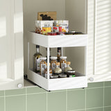 71CM White Extended Pull Out Cabinet Organizer - Slide Out Drawer Shelves V888-ELOSUNG55297