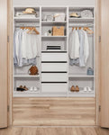 MALMO THREE SHELF/FOUR DRAWER WALK IN WARDROBE - HAMPTONS V164-ECW4HB