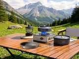 Portable & Foldable Outdoor Cookware Set - Lightweight Camping Pot, Pan, Kettle & Tableware for V888-ELOSUNG42438