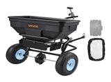 Tow Behind Broadcast Spreader, 130LBS Capacity, Tow/Push Garden Spreader with 13 in Tires, 30 V952-TCSBJ130LBSPQZ8XK001V0