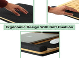 CARLA HOME Bamboo Laptop Lap Desk with Cushion and Angle Adjustable for Office and Home LSB-36067
