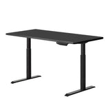 120cm Standing Desk Height Adjustable Sit Black Stand Motorised Black Single Motor Frame Black Top V255-SMB-120B