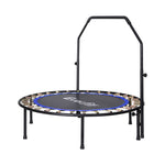 Everfit 48inch Round Fitness Trampoline Rebounder Adjustable Handrail Blue TRAMPO-C-MINI48-R-BLBK