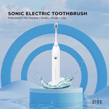 Sonic Electric Toothbrush White - Waterproof USB Charging 5 Modes 2 Heads Case V238-SUPDZ-32954516930640