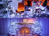 Christmas Lights Cool White, 75 Ft 200 LED Christmas String Lights Connectable, 8 Modes, Timer, V1258-DP02-C-405