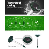 Gardeon Snake Repeller Set of 12 Solar LED Pulse Plus Ultrasonic Pest Rodent Repellent SR-SNAKE-DX-12-COM