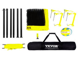 Outdoor Portable Volleyball Net System, Adjustable Height Steel Poles, Professional Volleyball Set V952-PQWTZ323YCGGGY3MUV0