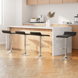 Artiss 4x Bar Stools Adjustable Gas Lift Chairs Black BA-TW-NEWT706-BK-X4