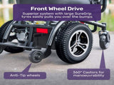 EQUIPMED Front Wheel Drive Power Electric Wheelchair, Up to 35km Range, Ultra-Comfortable, Safe V219-HWCELEEQ14KA