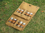 Black canvas spice storage box With 10 bottles V888-ELOSUNG39088