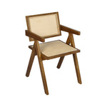 Levede 1x Walnut Wicker Armchair Dining Chair CH1101-WA