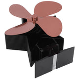 4 Blade Thermal Heat Powered Wood Stove Fan Fireplace Accessory for Heat DistributionBronze V1294-YM0901-3117200136214