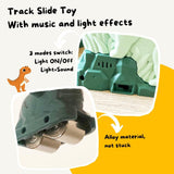 Dinosaur Slide Toy, Dinosaur Race Track Game Set Dino Car Track Adventure Slide Toy with V1369-AZ3-W-07387