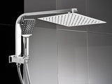 High Pressure Shower Head Set Rain Square Silver HW0168-SL