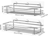 Shower Rack 2-Tier Wall Shower Rack Bathroom Rack Storage No Drilling Required Shower Rack V1188-MS101-01191-1