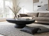 Interior Ave - Korra Sculptural Black Stone Coffee Table V355-IA-CT-KOR-BLA