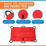 Transport Stretcher for Dogs - Emergency Animal Carrier with Safety Strap - 250 Pound Weight Limit V1259-DP01-A-3506