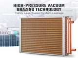 20"x 20" Heat Exchanger Water to Air 3-Row 3/8" Copper Ports 242 Fins V952-CPGSHRQ202001R9UUV0