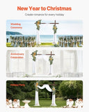 VEVOR Artificial Wedding Arch Flowers Kit Yellow With 2 Pcs Flowers 1 Pcs Drapes V952-HLGMHTJ3JTHS78U39V0