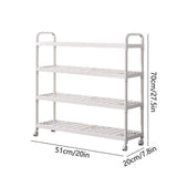 Stackable Shoe Rack with Wheels Long Shoe Storage Organizer for Sneakers, Boots & Heels V1366-AZ2-W-11837