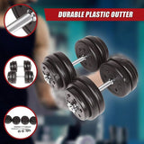 30KG Adjustable Dumbbell Set Home Gym Weights for Strength & Fitness Training V63-771465