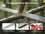 Manual Pole Saw, 118-809.3 cm Extendable Pole Tree Pruner with Scissors, Sharp 65Mn Steel Blade, V952-SDXZJBXZZK8M58IMZ001V0