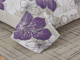 Floral Comforter Set, King Size, Purple Floral 3-Piece Bedding, Lightweight Microfiber V745-MAB010685AJ3