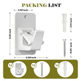8 Pack No Drill Curtain Rods, Universal Curtain Rod Holder, Self Adhesive Curtain Rod V1107-115-21404-WHT-8PACK