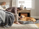 Grey Waterproof Egg-Crate Foam Therapeutic Pet Sofa Bed and Fleece Lounge V888-ELOSUNG49455