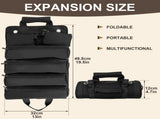 Khaki Roll-Up Tool Organizer Bag - 1200D Oxford Fabric Waterproof Hardware Storage with Detachable V888-ELOSUNG56184-2