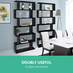 Artiss Bookshelf 6 Tiers - RIVA Black FURNI-DIS-6T-BK