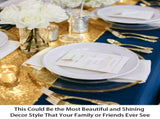 10 Pieces-12 x108 Gold-Sequin-Table-Runners Wedding Party Catering Event Gold Table Runner Gold V1370-AZ4-01562