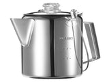 1.2L 9-Cup Stainless Steel Camping Percolator Coffee Pot Stovetop Coffee Maker 1Pc V1263-JX-7360
