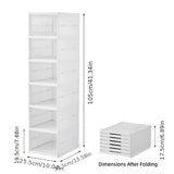 6-Tier Stackable Shoe Storage Box Set, featuring easy-access front-opening waterproof transparent V1106-KDDXNSNH002