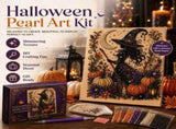 Halloween Pearl Diamond Painting Art Kit with Frame, Spooky Cute 3D DIY Pearl Beads Art Craft for V1107-116-74890-MLT-6PCS