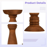 3 rural wooden candle holders, unique home decor pillar candle holders, retro farmhouse style, V1192-AZ-W-25085