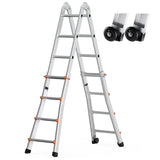 Telescoping Ladder A Frame, 13 FT Compact Aluminum Extension Ladder, Multi-Function Portable V952-DGNAZXYST40MJ7HIQV0