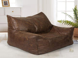 Marlow Bean Bag Chair Cover PU Indoor Dark Brown BEAN1009-DB