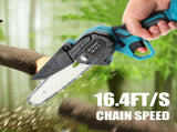 6" Mini Cordless Electric Chainsaw 2X Battery-Powered Wood Cutter Rechargeable V201-QUEW13272600