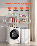 VEVOR Over Washer and Dryer Storage Shelf Two Row 4 Tiers Washer Rack White V952-LDXYJZJTJK2PMAVZ2001V0