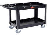 Utility Service Cart, 2 Shelf 550LBS Heavy Duty Plastic Rolling Utility Cart with 360&deg Swivel V952-DXSLSYTCDXCX2WXI2V0